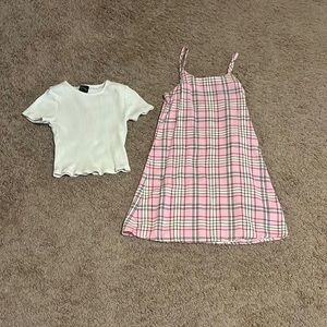 Two piece dress and shirt